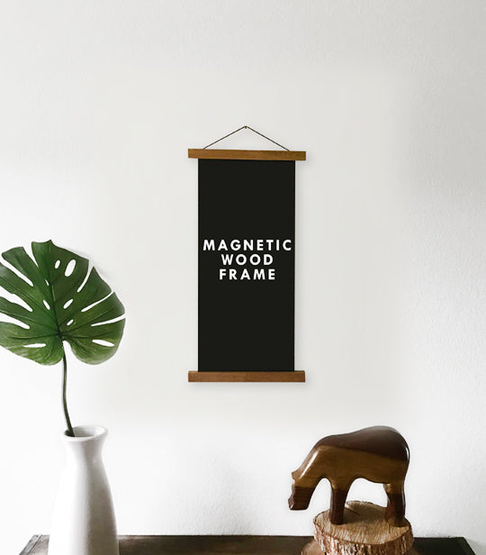 Magnetic Wooden Poster Hanger Frame - SMALL