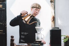 (EUROPE) - Coffee Mock Neck Long Sleeve Shirt