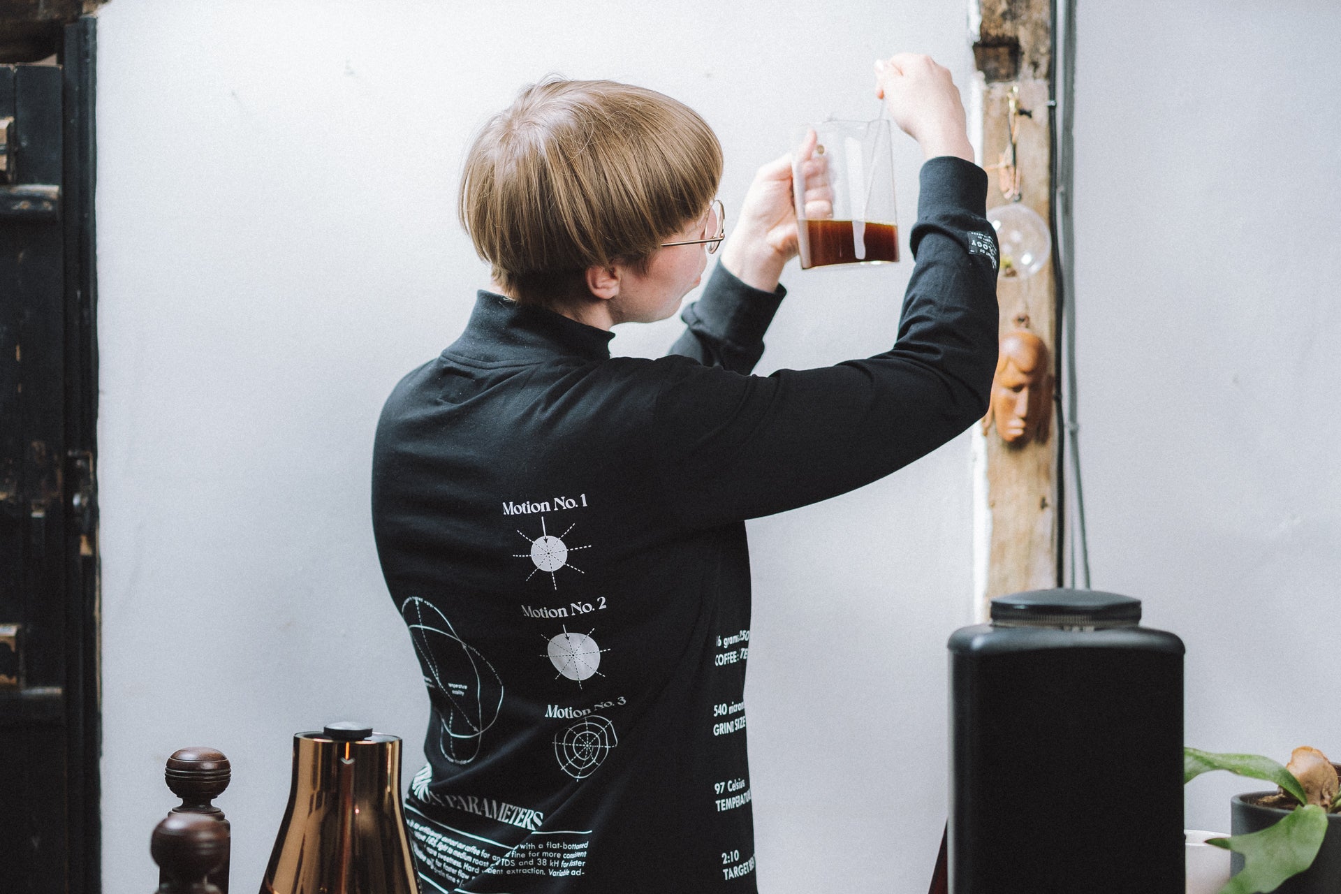 Coffee Mock Neck Long Sleeve Shirt