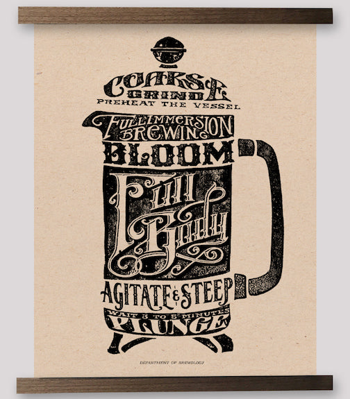 Typographic Series - French Press Print