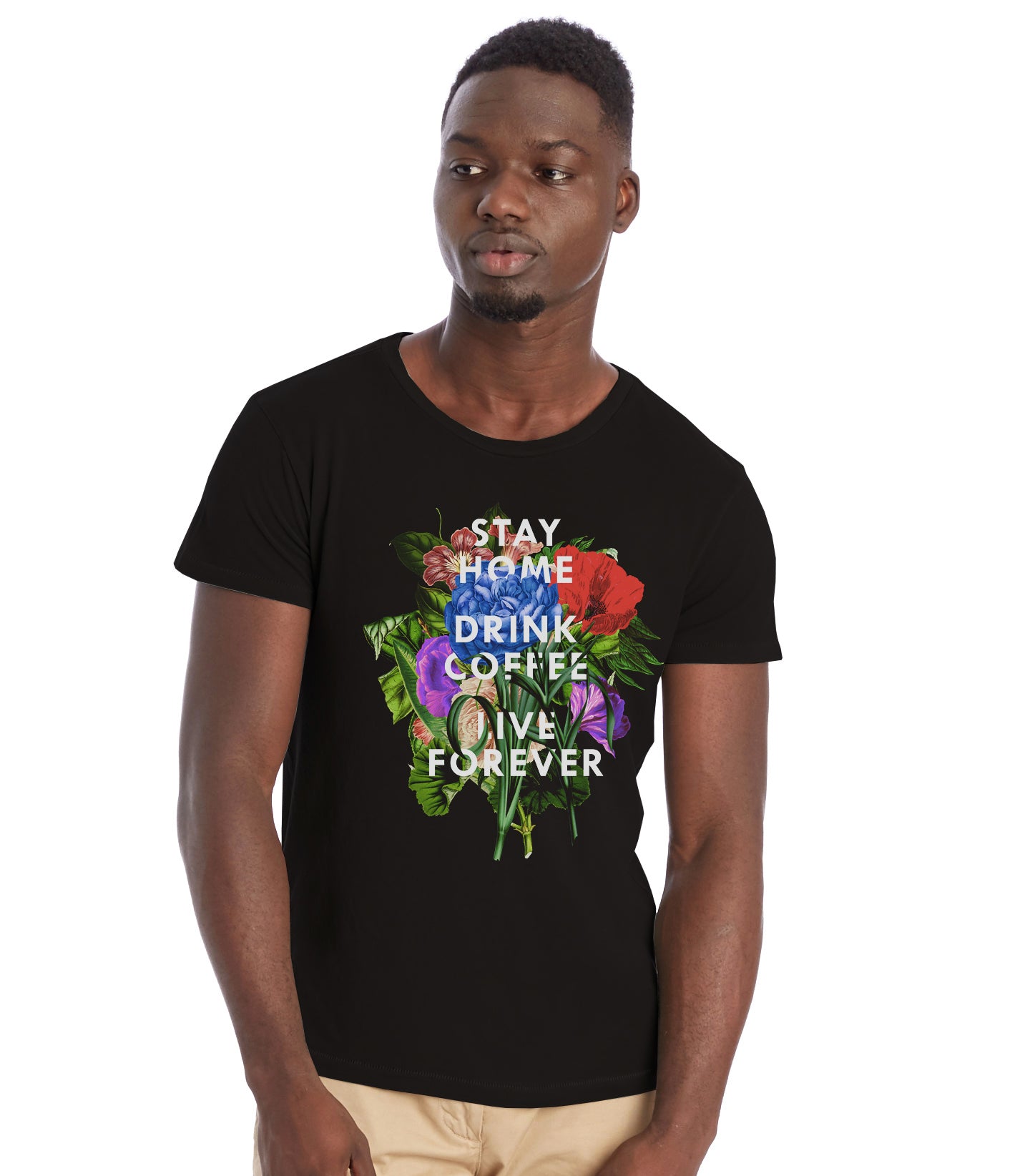 Stay Home, Drink Coffee, Live Forever - T-Shirt (Unisex)
