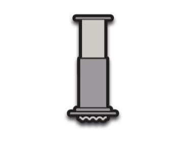 Greyscale Aeropress Pin