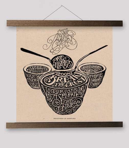 Typographic Series - Cupping Bowls Print