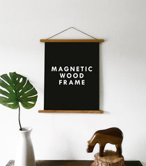 Magnetic Wooden Poster Hanger Frame - LARGE