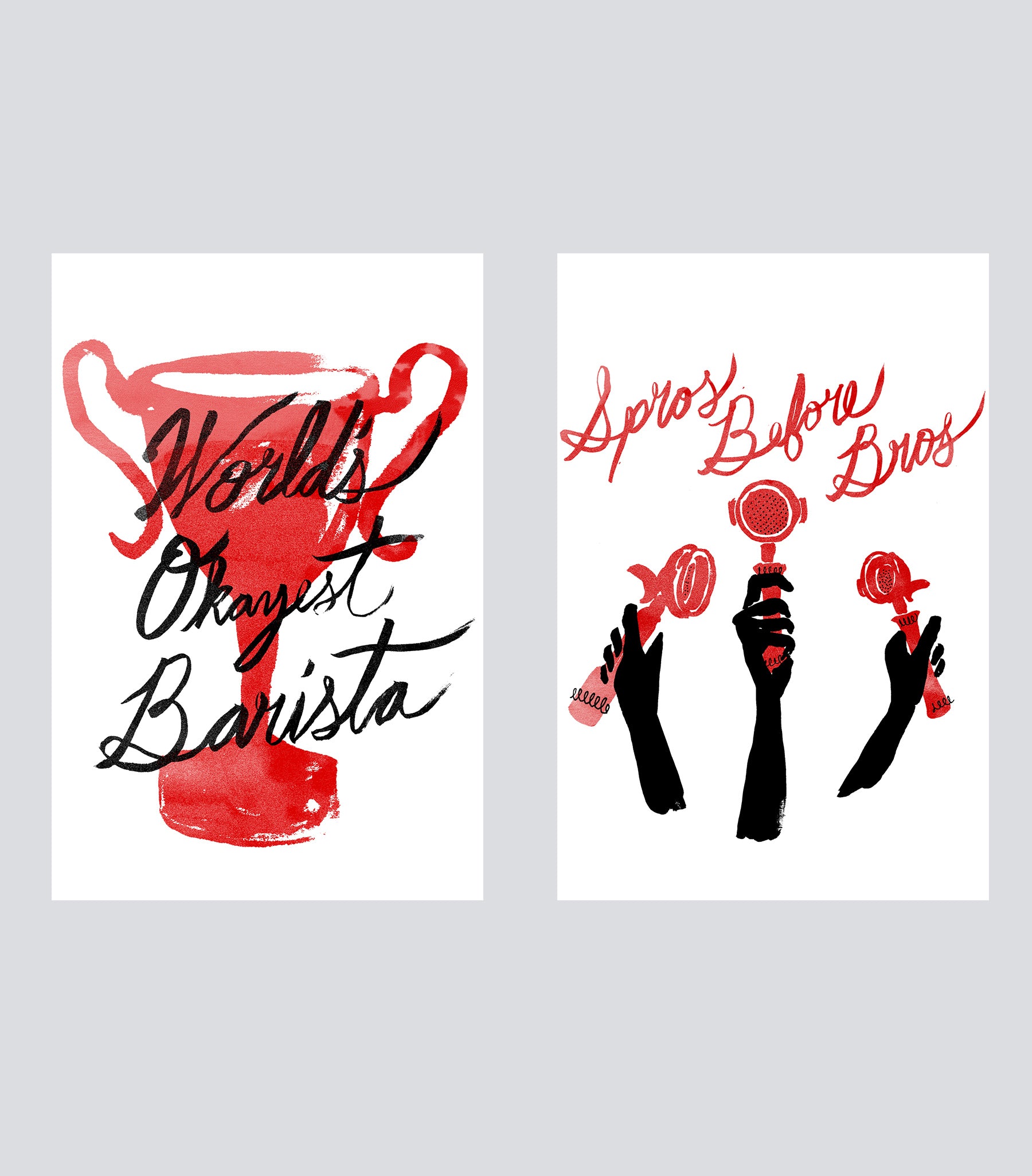 (EUROPE) Barista Valentine's Cards