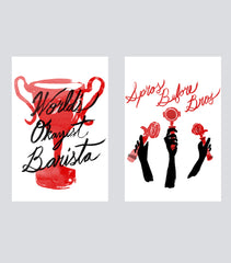 Barista Valentine's Cards